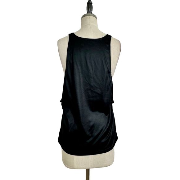 splits59 Black Athletic Sleeveless Satin Sheen Tank Gym Workout  Relaxed M - Picture 3 of 7